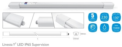Linesta Y2 Supervision, 0.6m, 18W LED, Natural White, 4000K, 1600lm, 130°, IP65