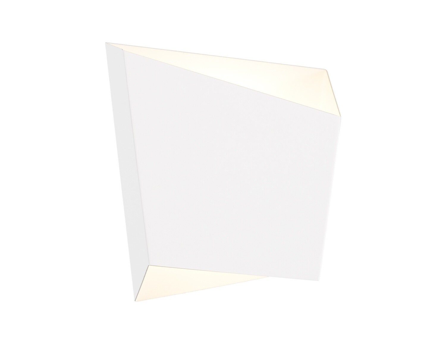 Rhombus Asymmetric Wall Light LED 9W White/White