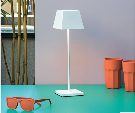 SIESTA LED portable and rechargeable Table-lamp for Outdoor and Indoor White
