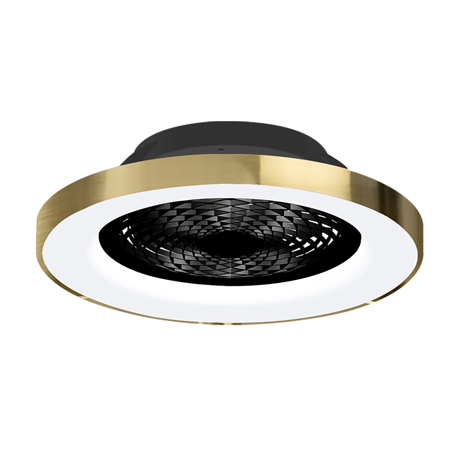 Tibet 70W LED Dimmable Ceiling Light With Built-In 35W DC Fan c/w Remote Control, APP & Alexa/Google Voice Control, 3900lm, Gold/Black