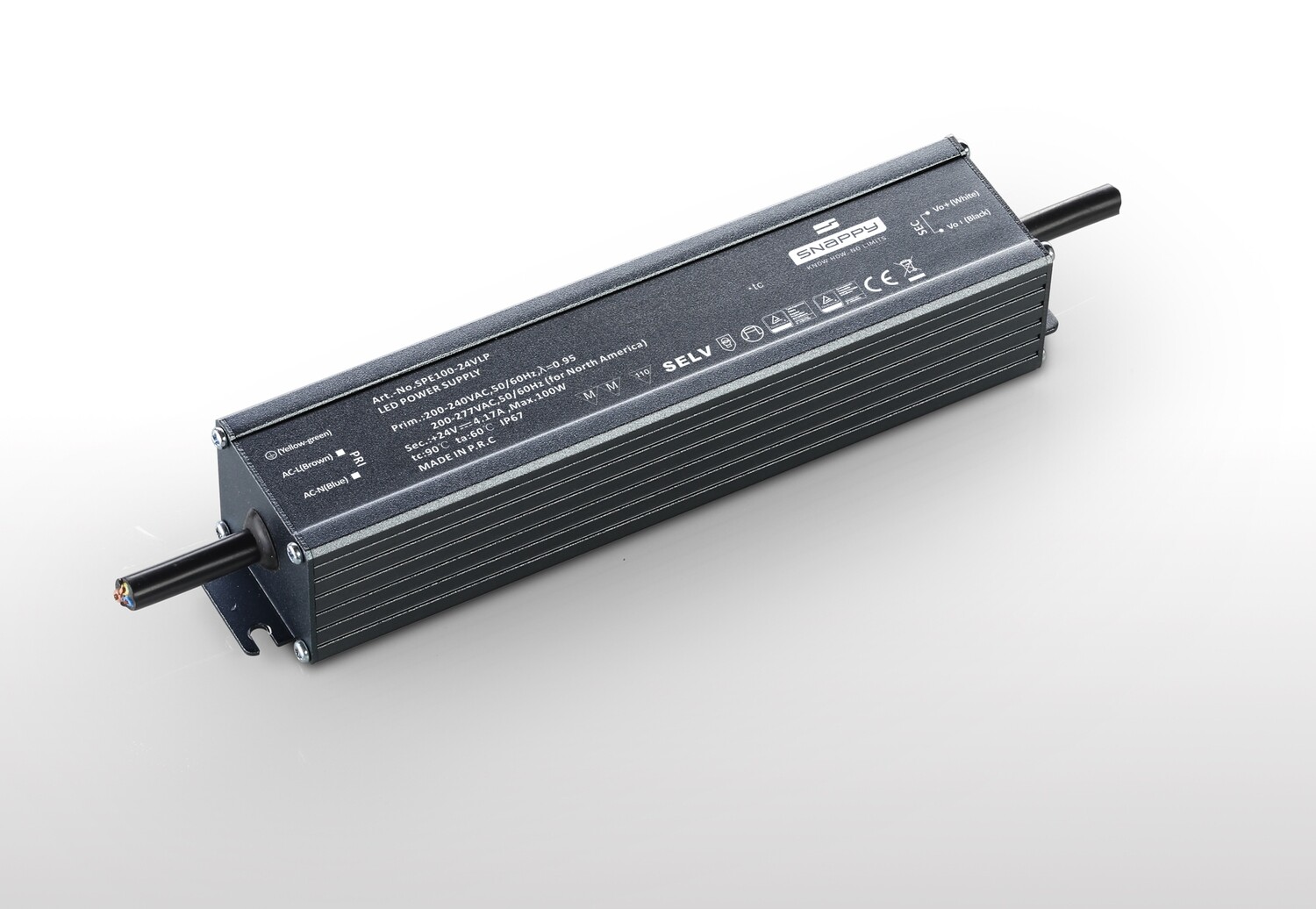 SPE 100W, Constant Voltage Non Dimmable Aluminum LED Driver, 24VDC,IP67