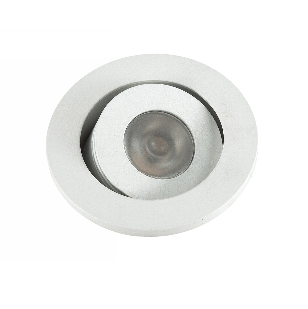 Brevis A, 3W, 150lm White Aluminium Recessed Spotlight Tiltable