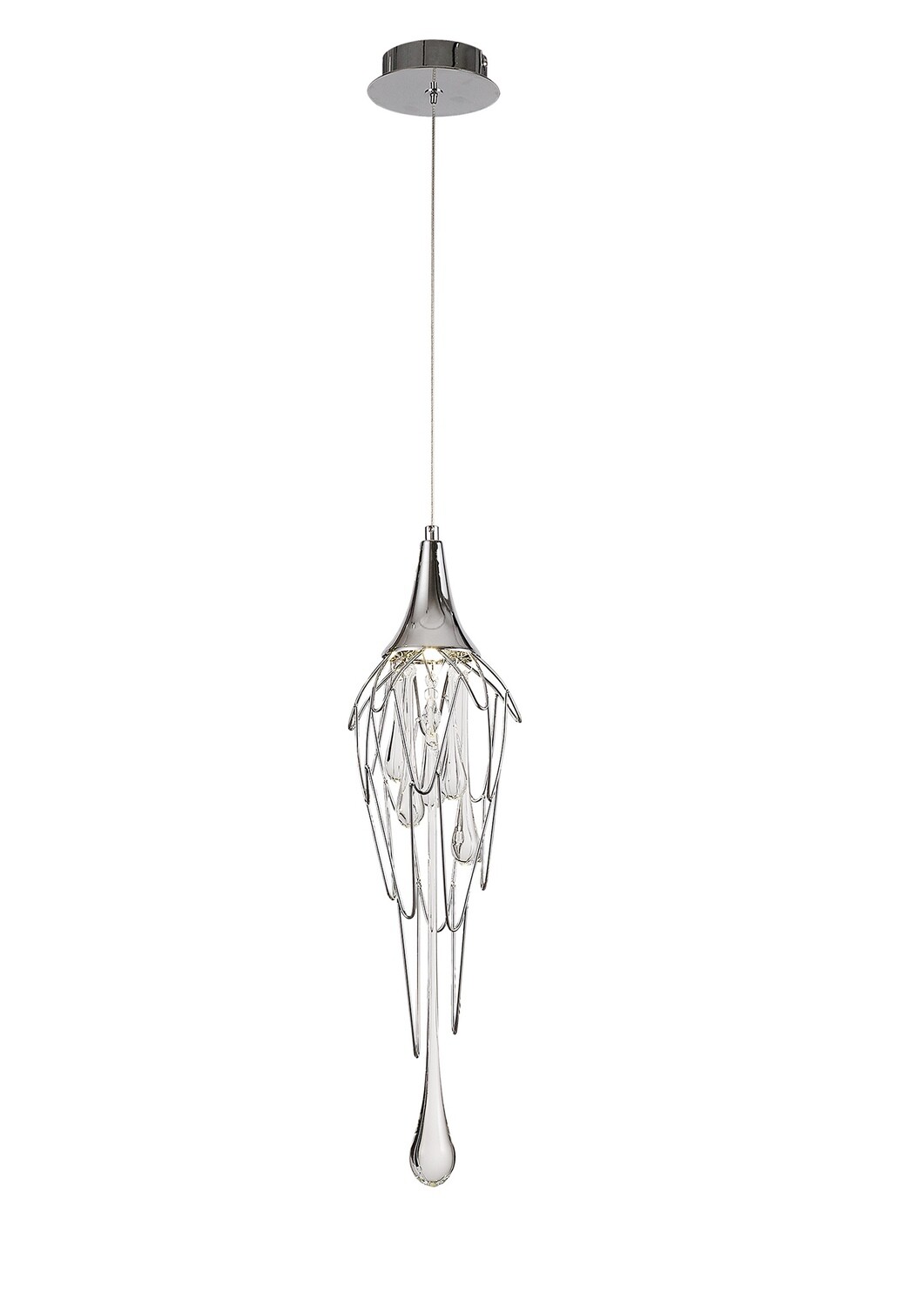 LINDEZZA Single Pendant, 1 x GU10, Polished Chrome