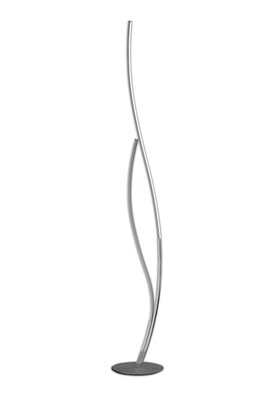 Corinto Floor Lamp 174cm, 30W LED, 3000K, 2400lm Dimmable, Silver Chrome