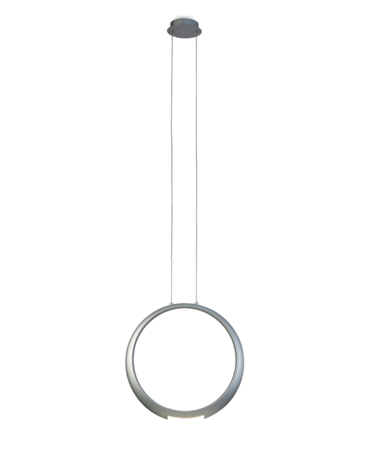 RING Pendant 50cm Round, 23W LED, 3000K, 1600lm, Silver