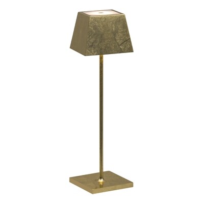SIESTA LED portable and rechargeable Table-lamp for Outdoor and Indoor Gold Leaf