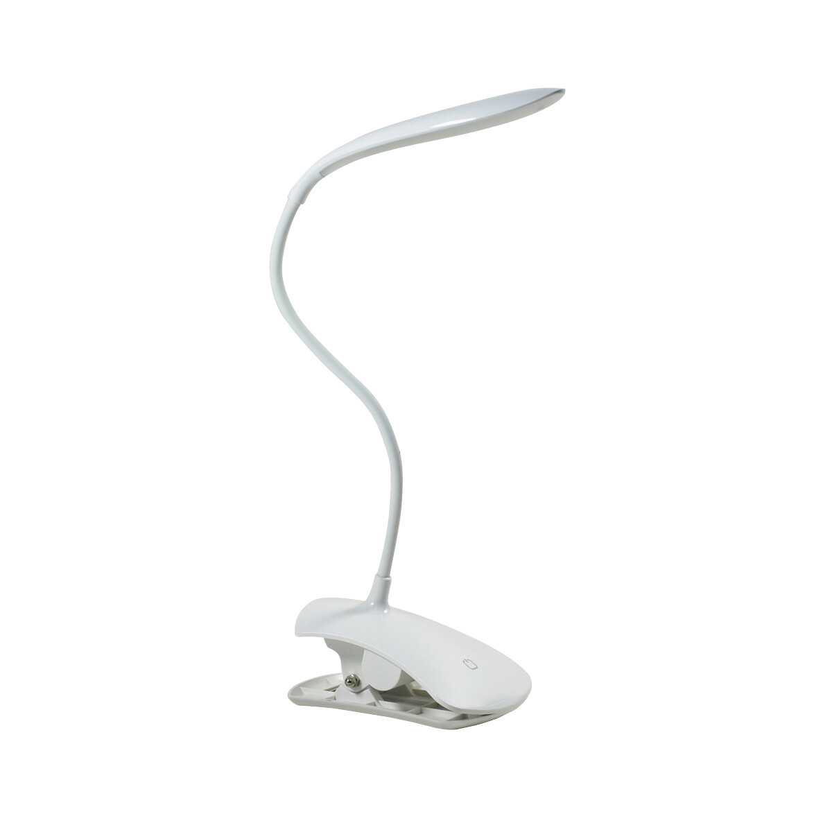 Reading Touch Dimmable / Rechargeable / Adjustable Table Lamp 2.5W LED 5000K,120lm,White Clip On