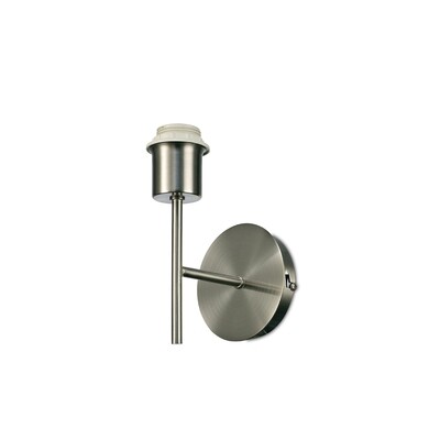 Carlton 1 Light Unswitched Wall Lamp (shade to be selected) , E27 satin nickel