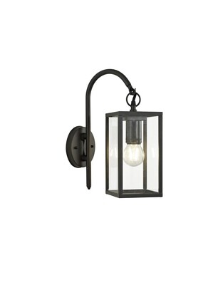 Gata Downward Wall Lamp, 1 x E27, IP54, Graphite Black