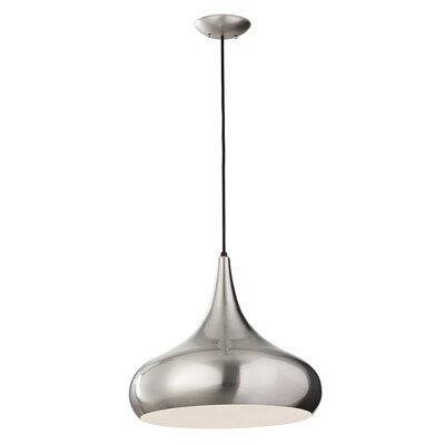 Feiss Beso 1 Light Large Pendant – Brushed Steel