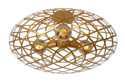 WOLFRAM  Flush ceiling light Ø 65 cm 3xE27 Matt Gold / Brass