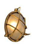 DUDLEY Wall light Outdoor round 1xE27 IP65 Matt Gold / Brass