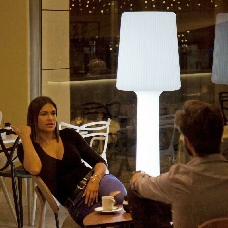 CARMEN 165 portable and rechargeable floor-lamp (RGB + White) for Outdoor and Indoor