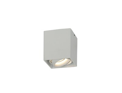 Stom Adjustable Rectangular Spotlight, 1 Light GU10, Sand White