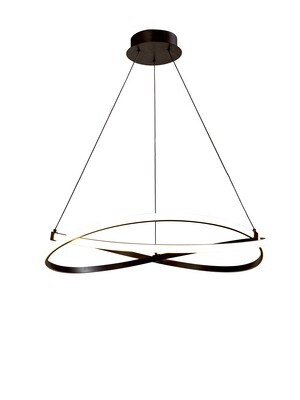 Infinity Pendant 60W LED 2800K, 4500lm, Brown Oxide/White Acrylic,