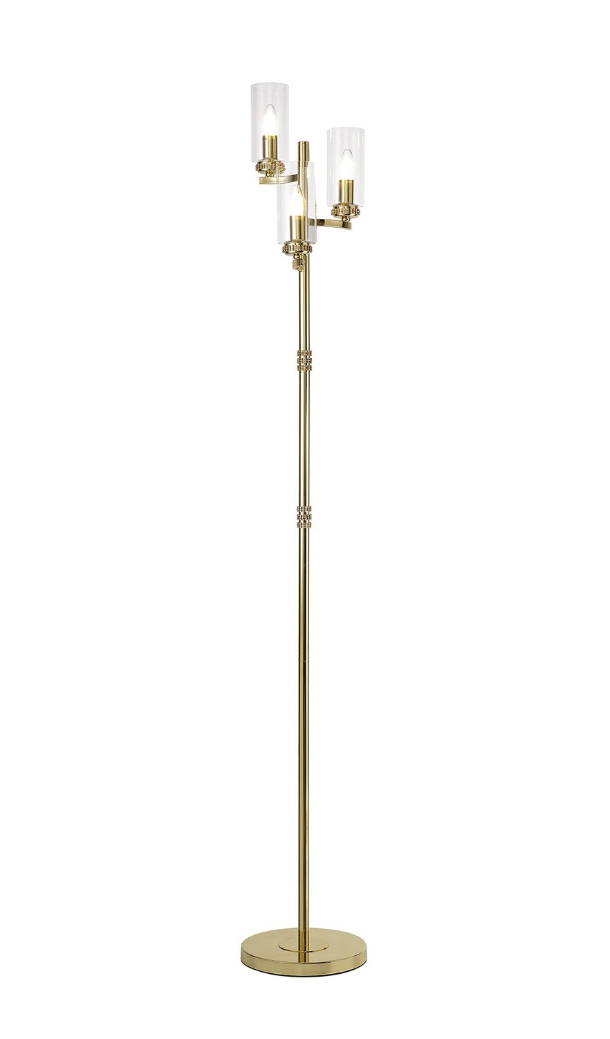 Langara Floor Lamp 3xE14 Polished Gold