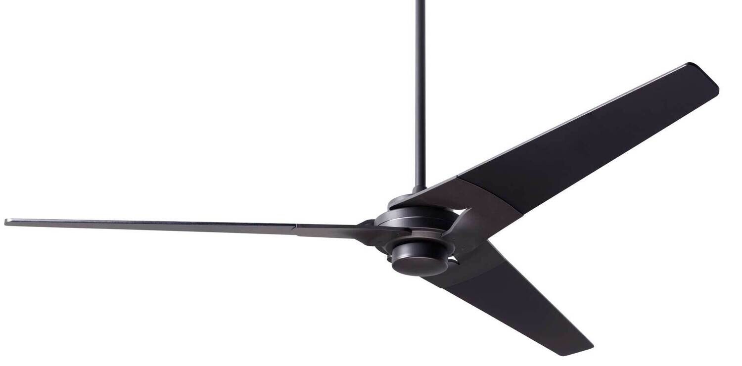 TORSION Ø132 or 157 Design ceiling fan dark bronze/black with wall control included