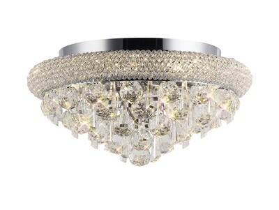 Alexandra Ceiling Light Polished Chrome/Crystal 6 Light E14