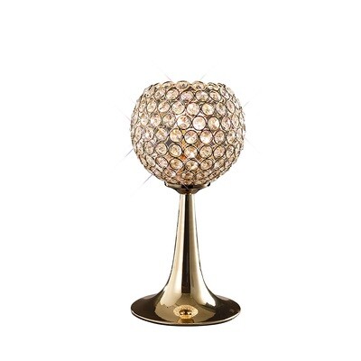 Ava Table Lamp 2 Light French Gold /Crystal