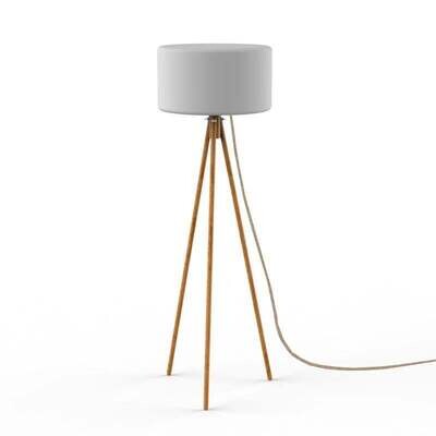 CHLOE 140 Design floor lamp cabled 2700-5000K tuneable and dimmable with wooden legs for Outdoor and Indoor