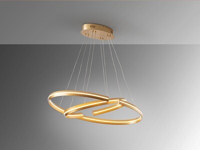 Elipse Small Pendant, 58W LED, 3000K, 2700lm, Brushed Gold SMART DIMMING