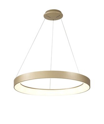 Niseko Ring Pendant 65cm 50W LED, 3000K-6000K Tuneable, 3500lm, Remote Control, Gold