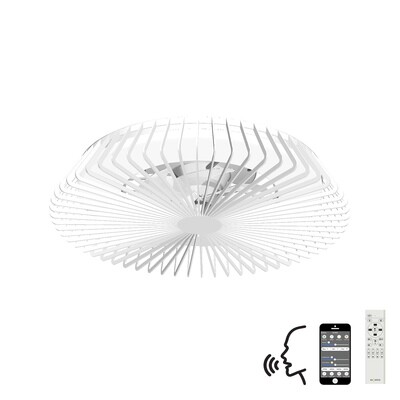 Himalaya 70W LED Dimmable Ceiling Light With Built-In 35W DC Fan, c/w Remote Control, APP & Alexa/Google Voice Control, 4900lm, White