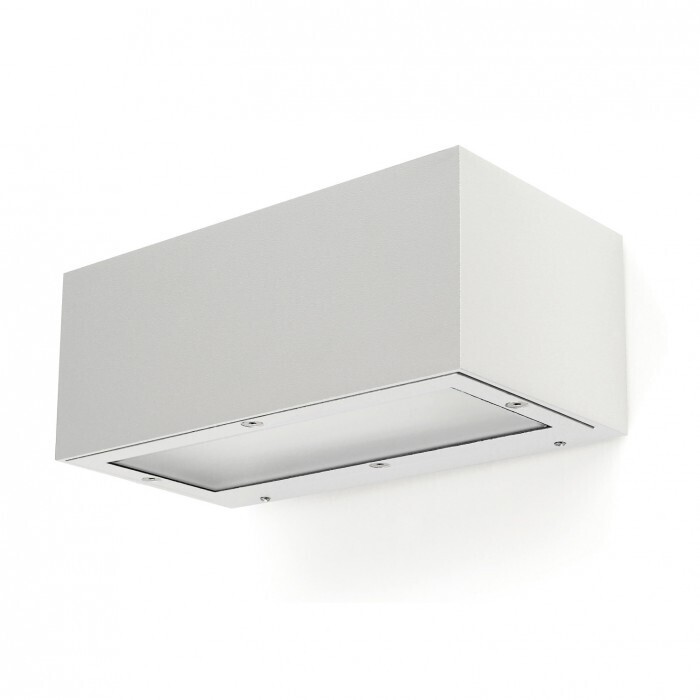 ISORA Up-down Rectangle Wall light Outdoor 1xE27 IP65 White