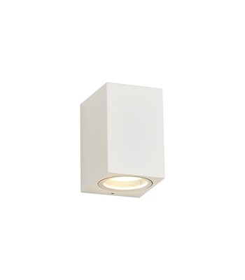 OMAR Rectangle Wall Lamp, 1 x GU10, IP54, Sand White