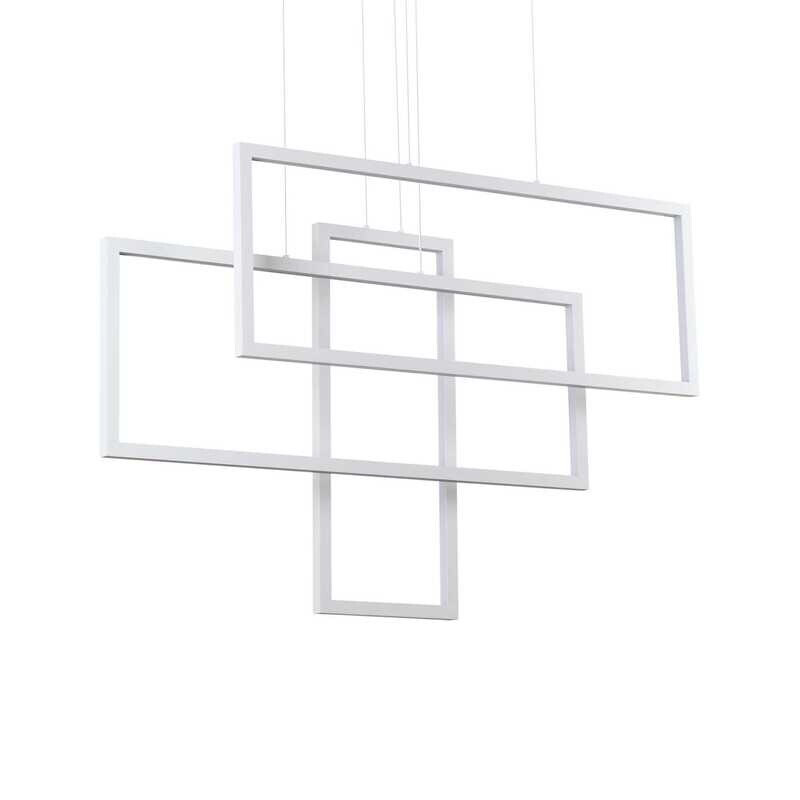 FRAME Rectangular Pendant 93W LED 3000K, 9600lm White