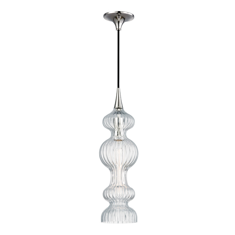 POMFRET single pendant Ø15x52 1xE27 Polished Nickel