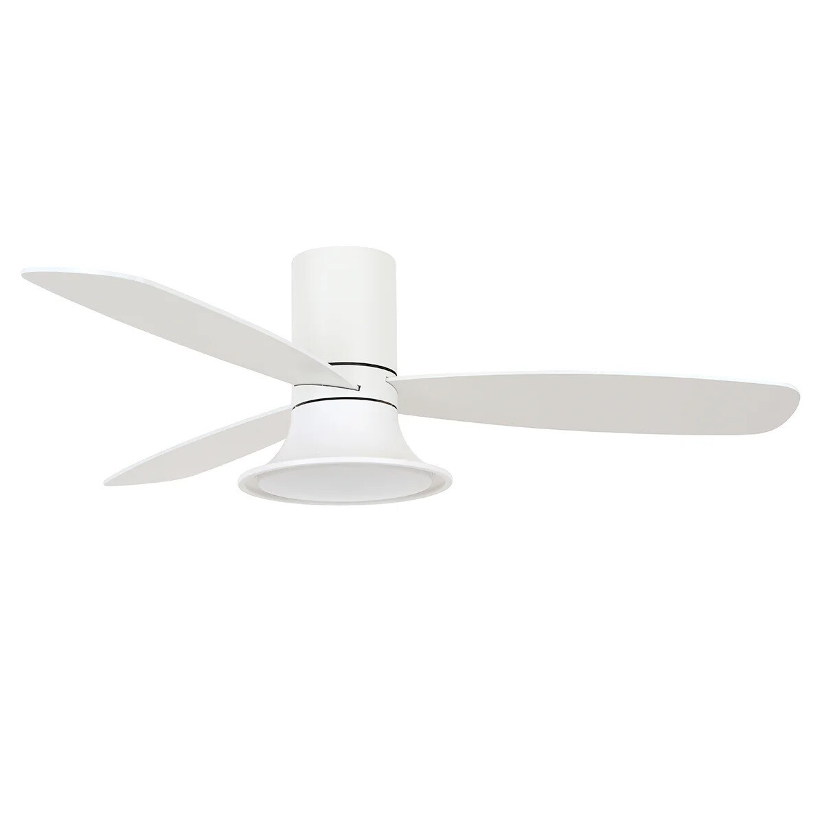 FLUSSO White ceiling fan Ø132cm light integrated and remote control included
