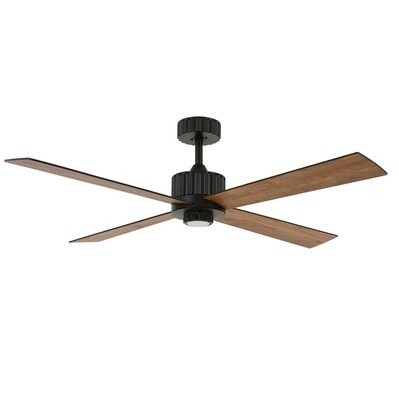 NEWPORT Black ceiling fan Ø137 light integrated and remote control included