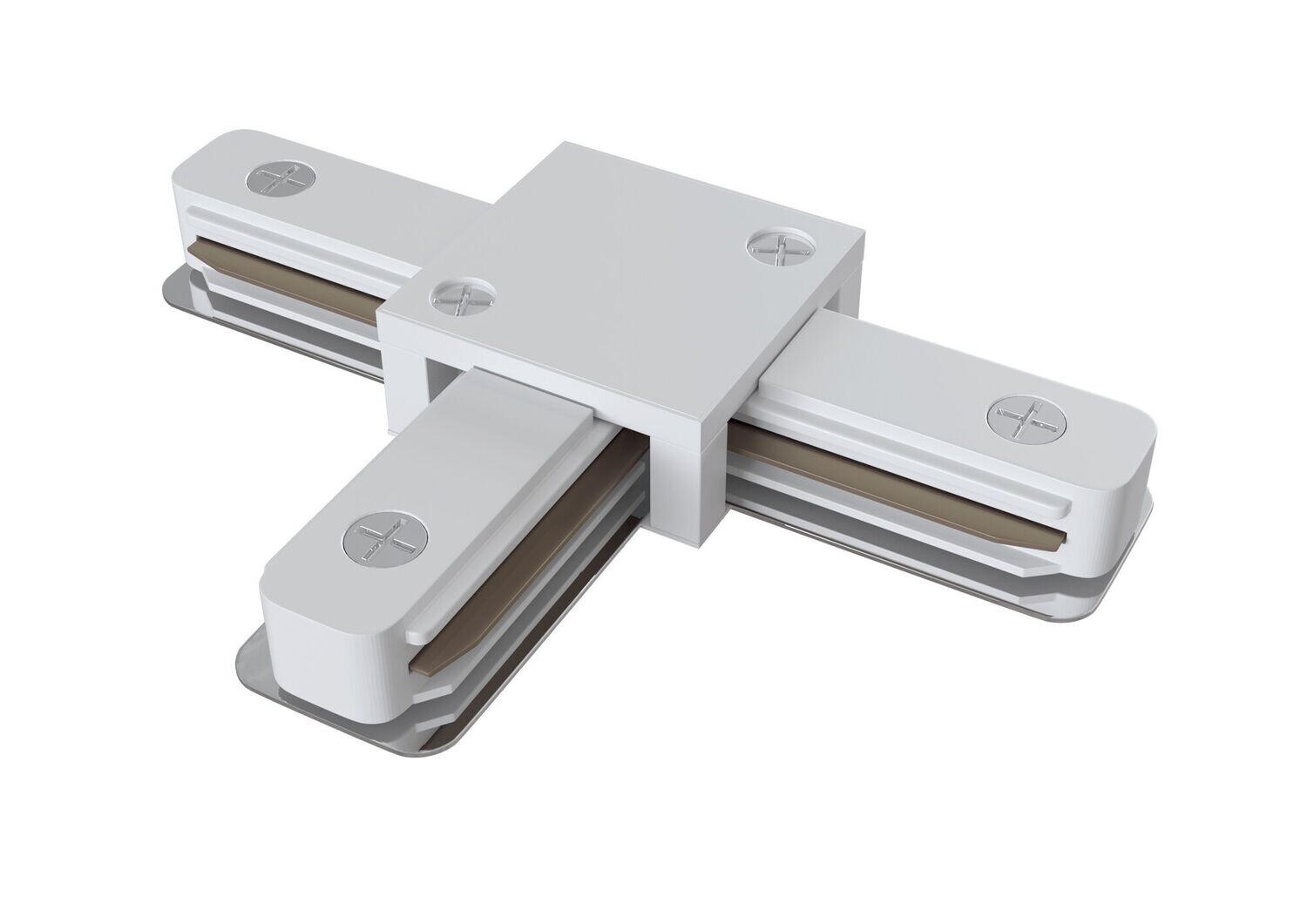 T Connector for single phase track system White