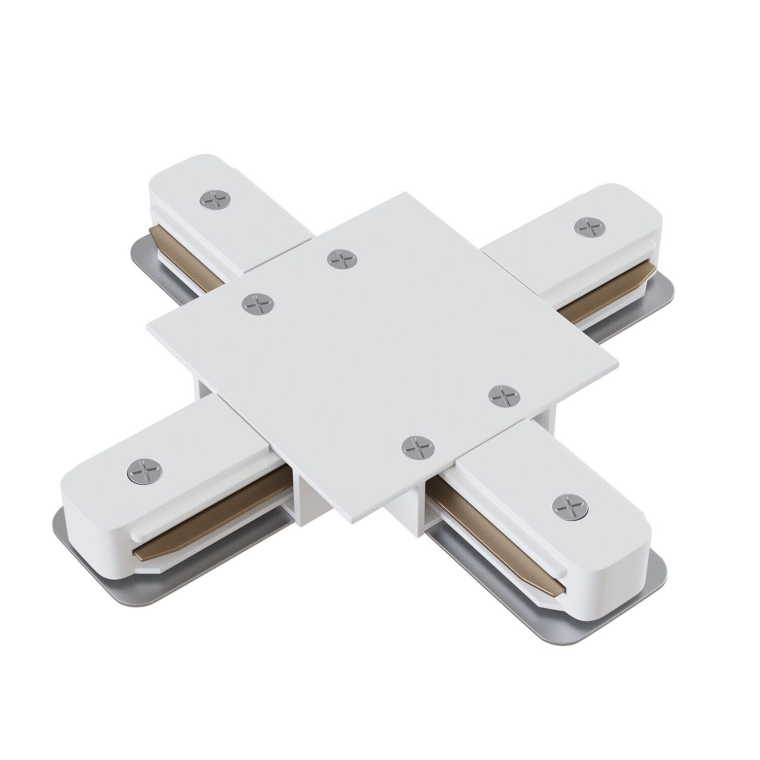 Cross Connector for recessed single phase track system White