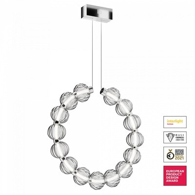 Amulet Vertical Pendant 23W LED 4000K, 700lm Chrome