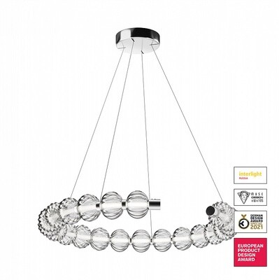 Amulet Medium Pendant 26W LED 4000K, 800lm Chrome