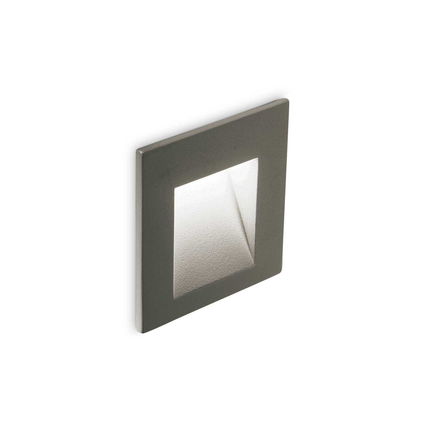 Bit Recessed Square Wall Lamp, 1x2W LED, 230lm IP65 Anthracite