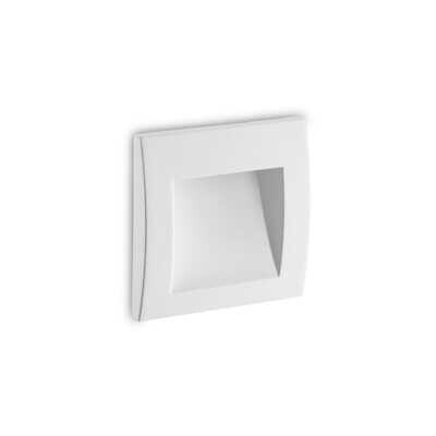 Wire Recessed Square Wall Lamp, 1x1.5W LED, 55lm IP65 White