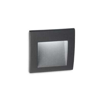 Wire Recessed Square Wall Lamp, 1x1.5W LED, 55lm IP65 Anthracite
