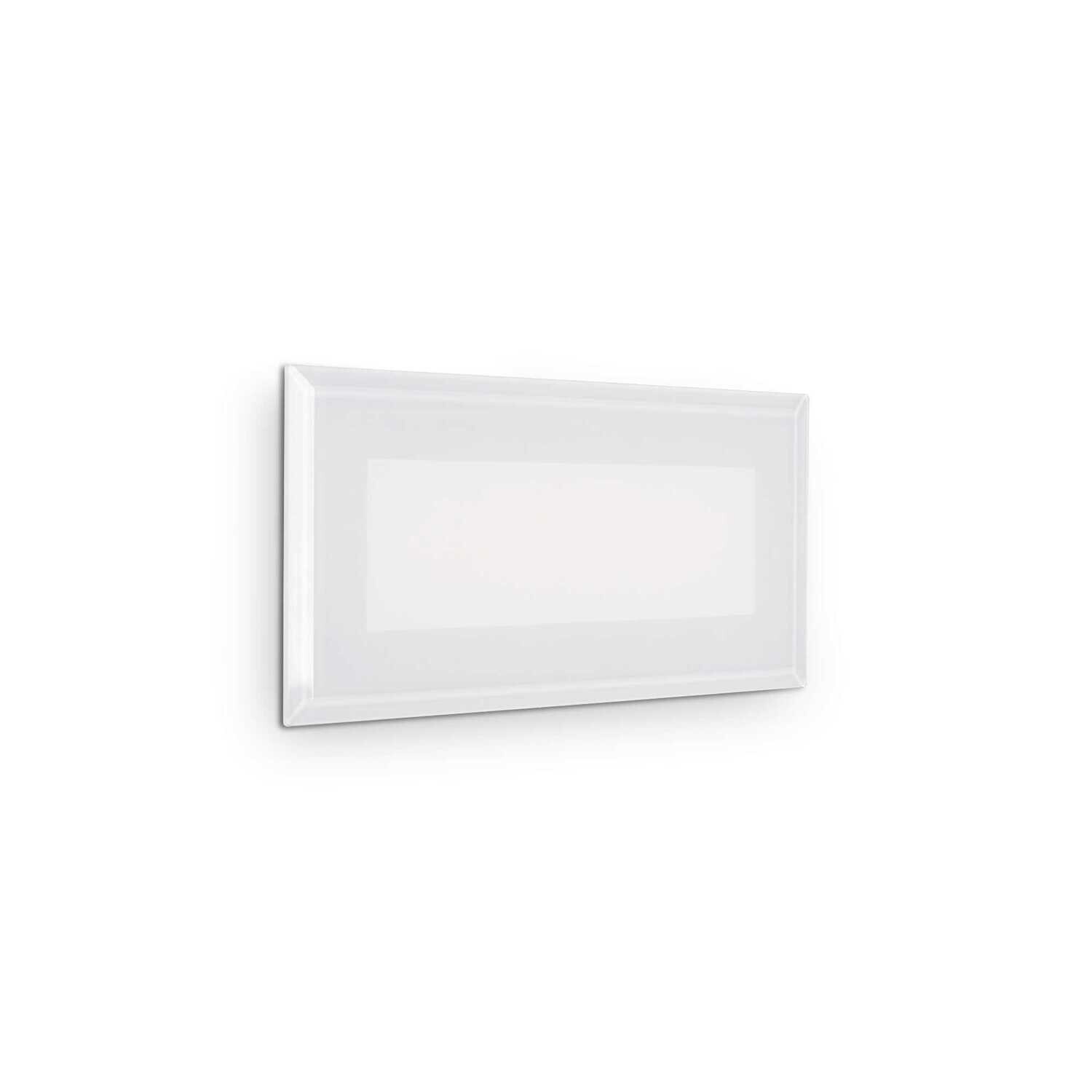 INDIO Recessed Rectangular Wall Lamp, 1x8W LED, 960lm IP65 White