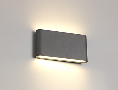 Contour L Up & Down Wall Light LED 2x6W 452lm 3000K IP54 Anthracite