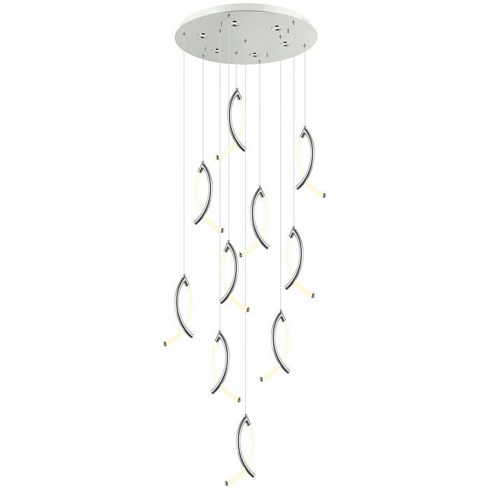 SAVANA H250 long modern Chandelier LED 80W+30W 3000K (warm white) Chrome