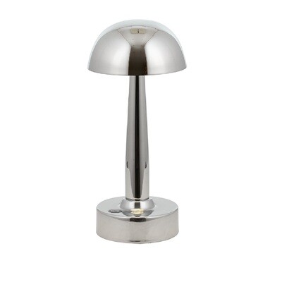 Rundlein portable and rechargeable Table-lamp for Outdoor and Indoor Chrome