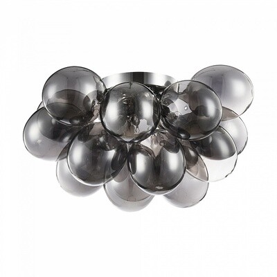 BALBO Ceiling Luminaire with Smokey Glass Balls 4xG9 Chrome