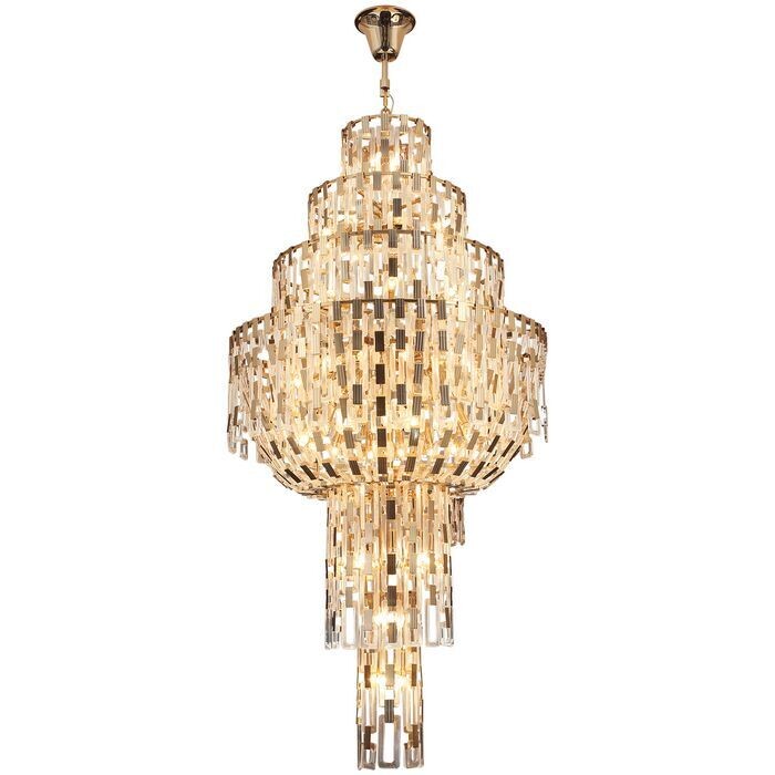 EMERES 5M long Chandelier 72xE14 Gold