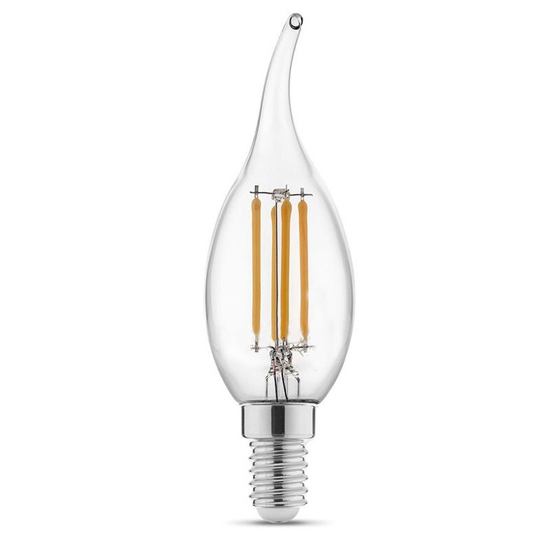 E14-LED filament-candletip 4 Watt 2700K (warm white) 470lm clear