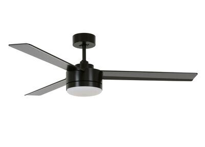 LAGOON Black ceiling fan Ø132cm light integrated and remote control included