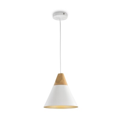 BICONES  large single pendant Ø22x14 1xE27  Light Wood / White