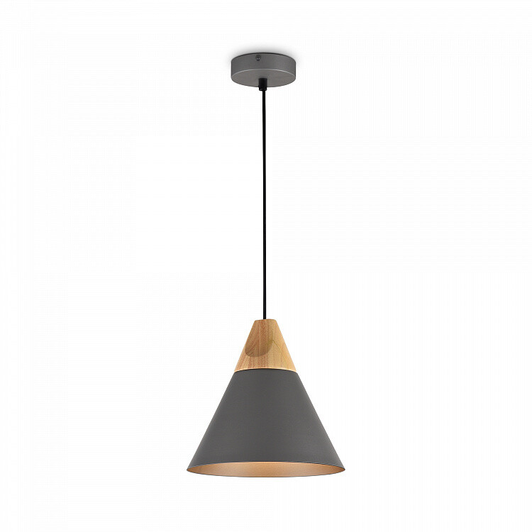 BICONES  large single pendant Ø22x14 1xE27  Light Wood / Grey